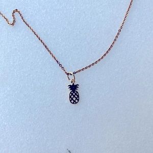 Gold Pineapple Pendant Necklace